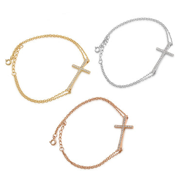 CZ Cross Bracelets